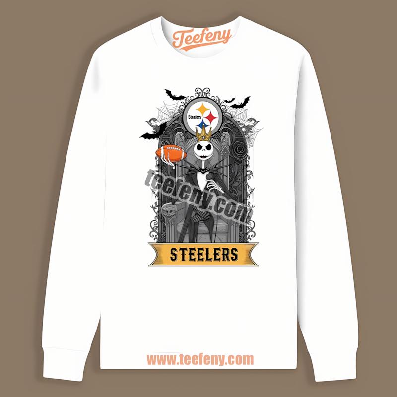 Pittsburgh SLong Sleevelers Jack Skellington Throne Style Shirt Pittsburgh SLong Sleevelers Jack Skellington Throne Style Shirt