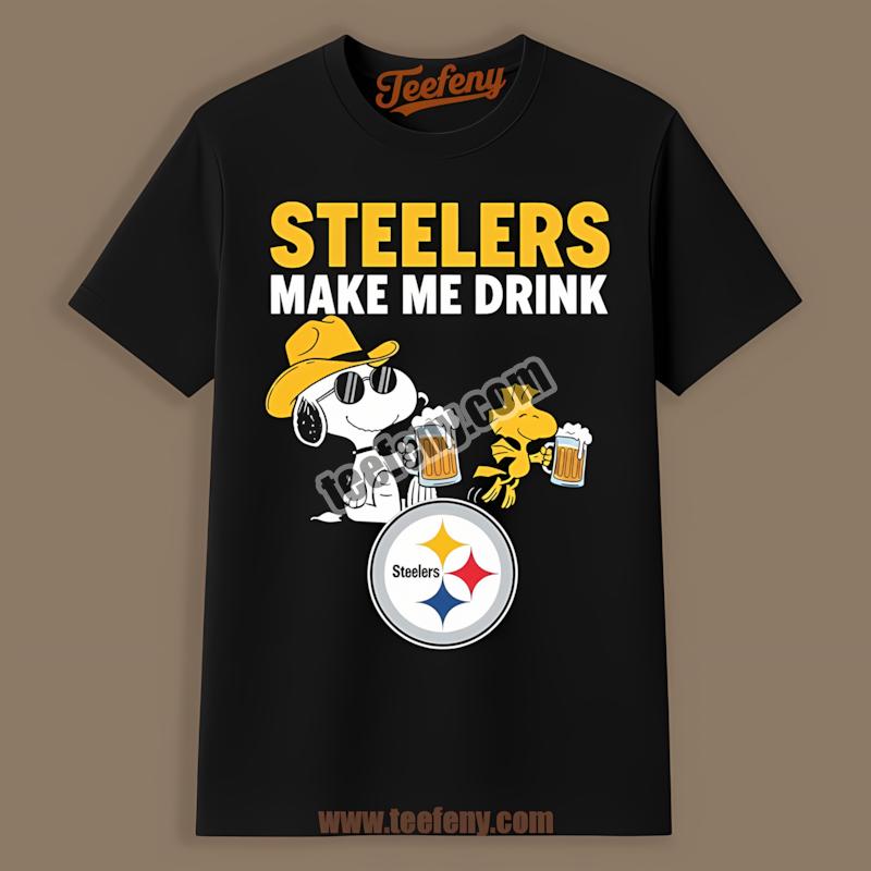 Pittsburgh Steelers Snoopy Says You Make Me Drink Shirt