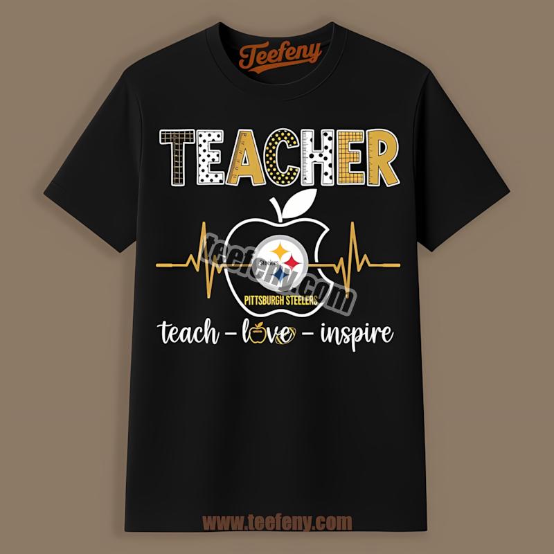 Pittsburgh Steelers Teacher Inspire Apple Graphic Shirt