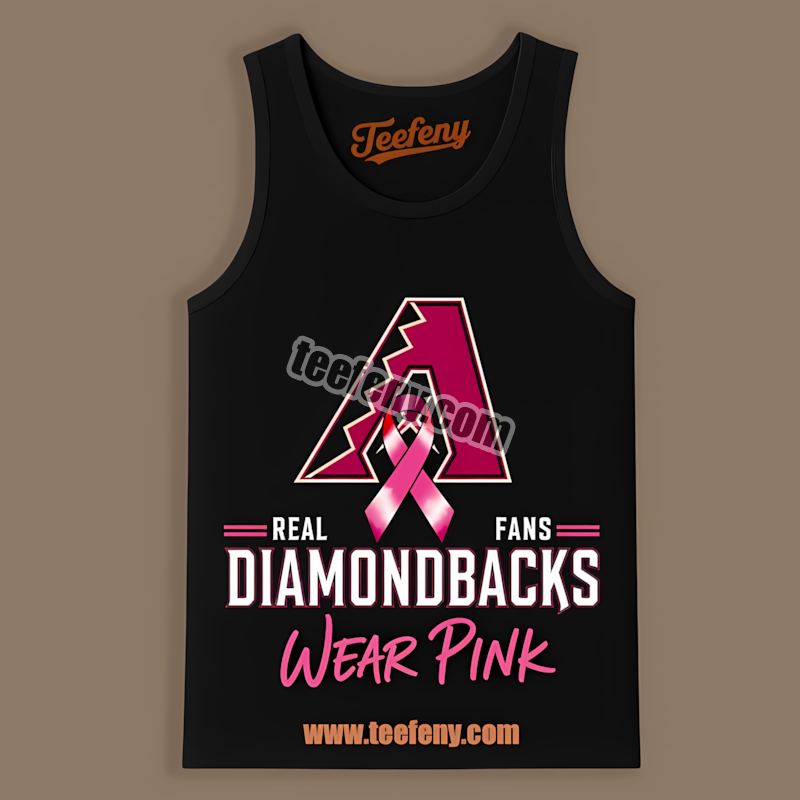 Real Fans Wear Pink Arizona Diamondbacks Graphic Tanktop Real Fans Wear Pink Arizona Diamondbacks Graphic Tanktop