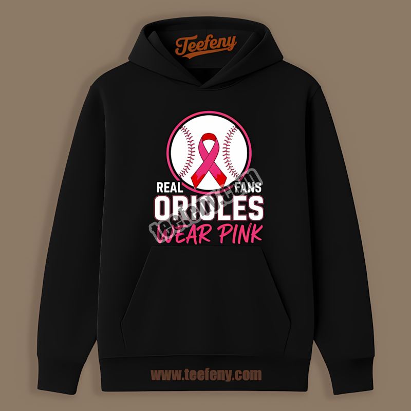 Real Fans Wear Pink Baltimore Orioles Bleacher Hoodie Real Fans Wear Pink Baltimore Orioles Bleacher Hoodie