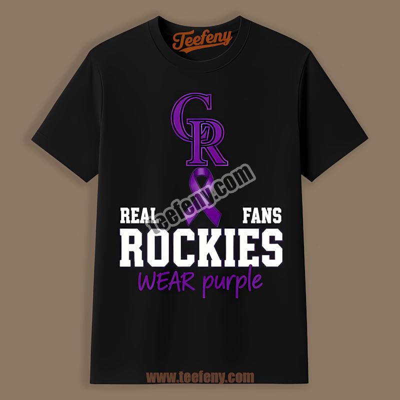 Real Fans Wear Purple Colorado Rockies Awareness Shirt