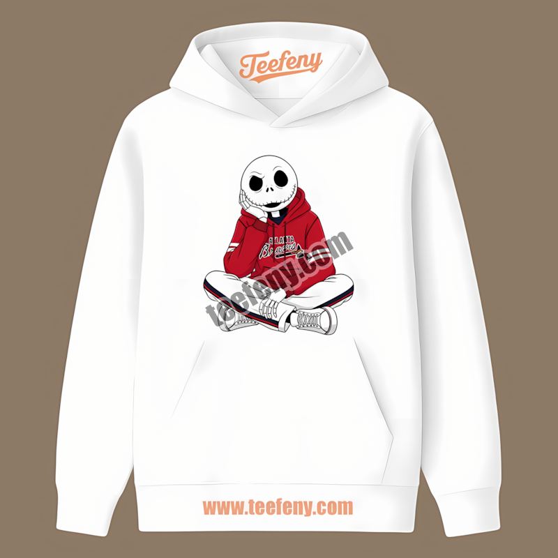 Relaxed Jack Skellington Atlanta Braves Hoodie Retro Hoodie Relaxed Jack Skellington Atlanta Braves Hoodie Retro Hoodie