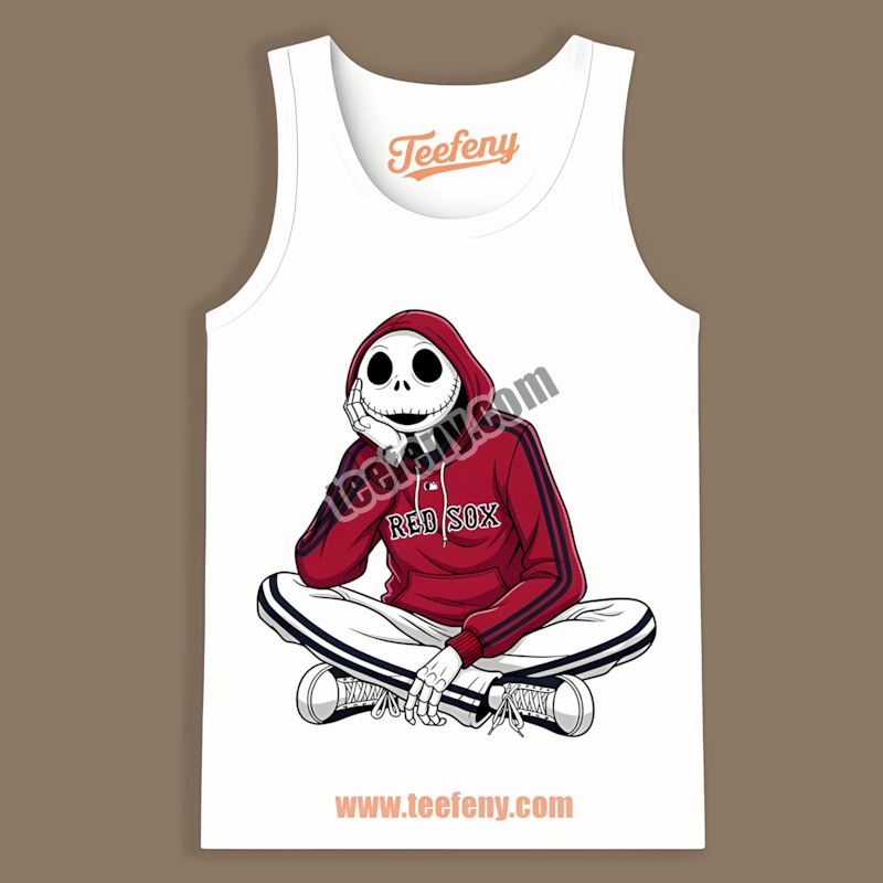 Relaxed Jack Skellington Boston Red Sox Hoodie Game Day Tanktop Relaxed Jack Skellington Boston Red Sox Hoodie Game Day Tanktop