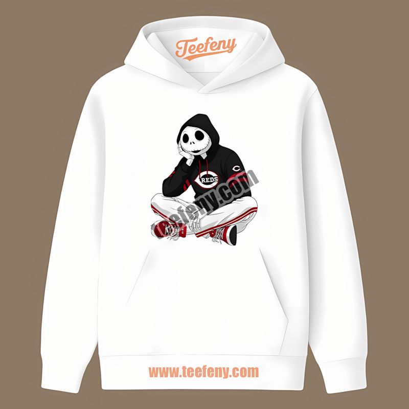 Relaxed Jack Skellington Cincinnati Reds Hoodie THoodie For Women Relaxed Jack Skellington Cincinnati Reds Hoodie THoodie For Women