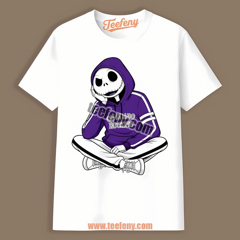 Relaxed Jack Skellington Colorado Rockies Hoodie Vintage Shirt