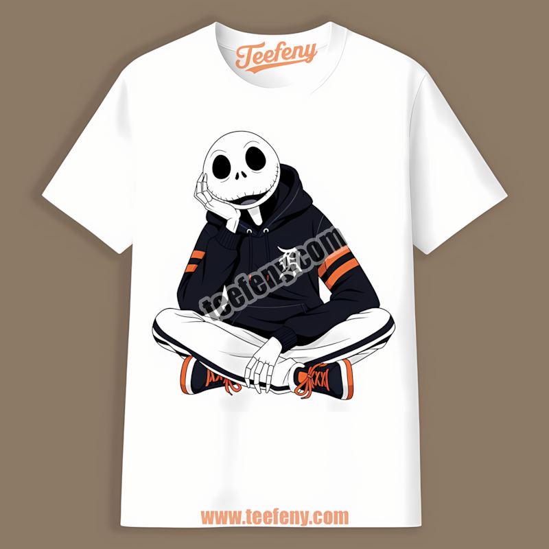 Relaxed Jack Skellington Detroit Tigers Hoodie Classic Shirt