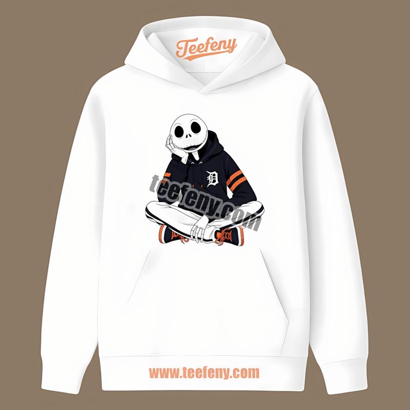 Relaxed Jack Skellington Detroit Tigers Hoodie Classic Hoodie Relaxed Jack Skellington Detroit Tigers Hoodie Classic Hoodie
