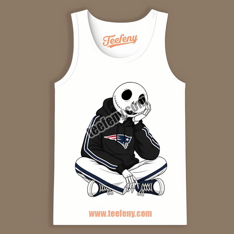 Relaxed Jack Skellington New England Patriots Hoodie Unisex Tanktop Relaxed Jack Skellington New England Patriots Hoodie Unisex Tanktop