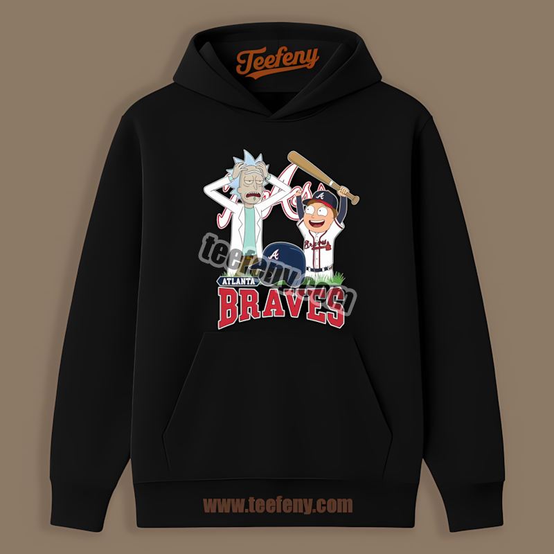 Rick And Morty Atlanta Braves Kids Hoodie Rick And Morty Atlanta Braves Kids Hoodie