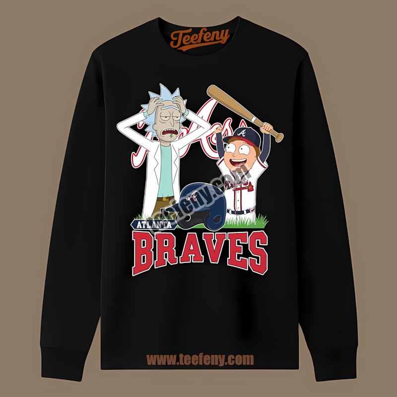 Rick And Morty Atlanta Braves Kids Long Sleeve Rick And Morty Atlanta Braves Kids Long Sleeve