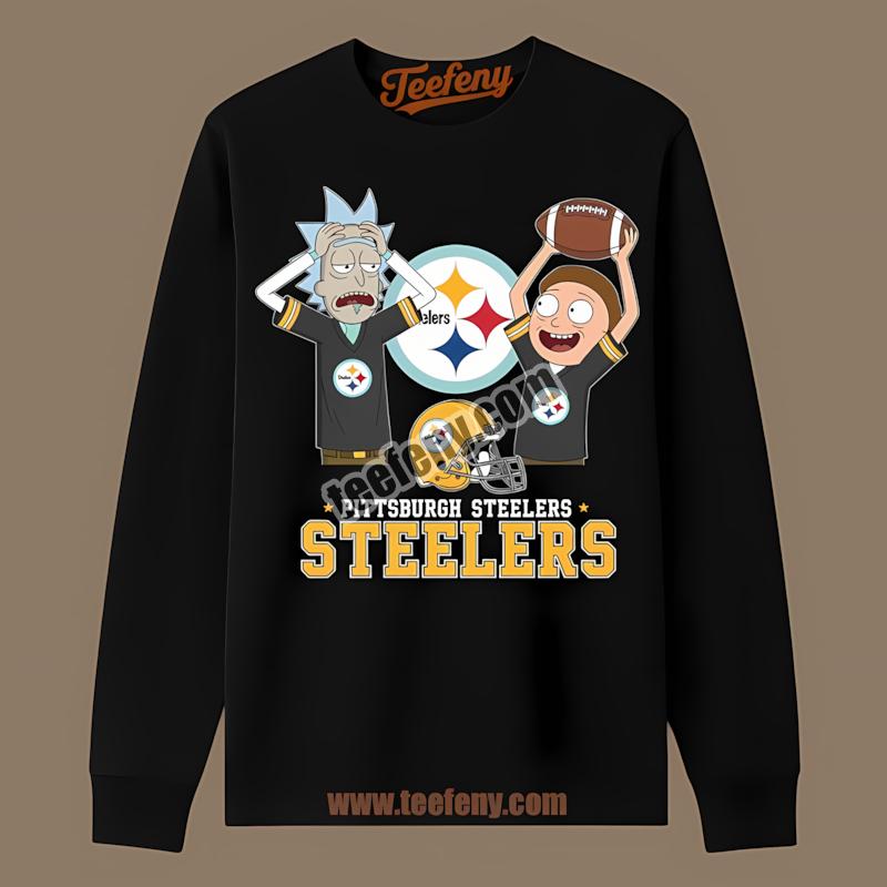 Rick And Morty Face Off With Pittsburgh SLong Sleevelers Shirt Rick And Morty Face Off With Pittsburgh SLong Sleevelers Shirt
