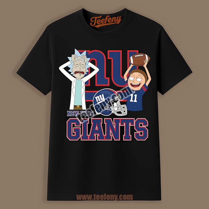 Rick And Morty Vs New York Giants Graphic Shirt