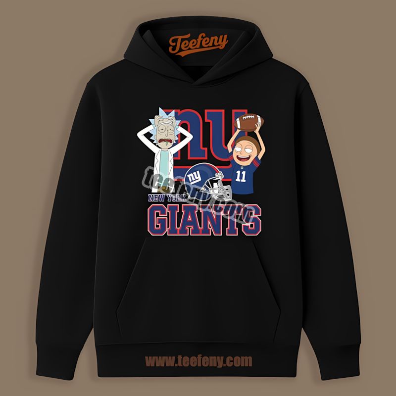Rick And Morty Vs New York Giants Graphic Hoodie Rick And Morty Vs New York Giants Graphic Hoodie