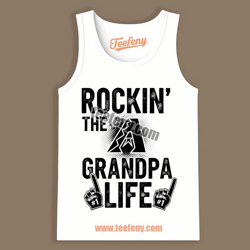 Rockin Grandpa Life Arizona Diamondbacks Tanktop Rockin Grandpa Life Arizona Diamondbacks Tanktop