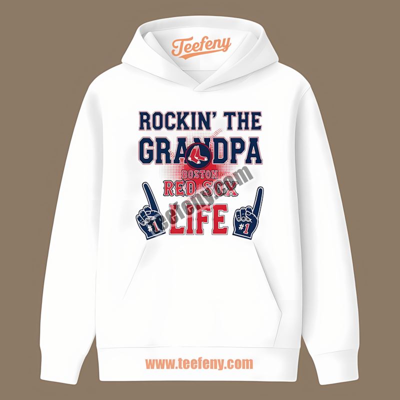 Rockin The Grandpa Life Boston Red Sox Summer Hoodie Rockin The Grandpa Life Boston Red Sox Summer Hoodie