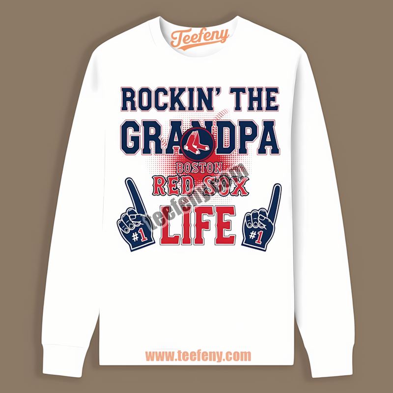 Rockin The Grandpa Life Boston Red Sox Summer Long Sleeve Rockin The Grandpa Life Boston Red Sox Summer Long Sleeve