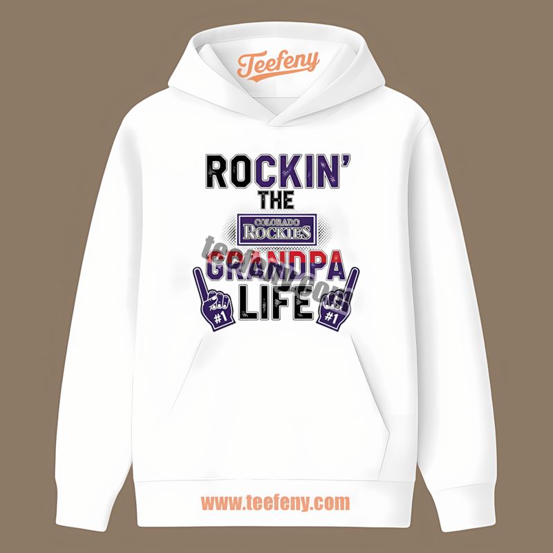 Rockin The Grandpa Life With Colorado Rockies Pride Hoodie Rockin The Grandpa Life With Colorado Rockies Pride Hoodie