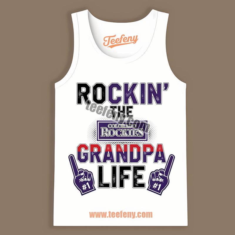 Rockin The Grandpa Life With Colorado Rockies Pride Tanktop Rockin The Grandpa Life With Colorado Rockies Pride Tanktop