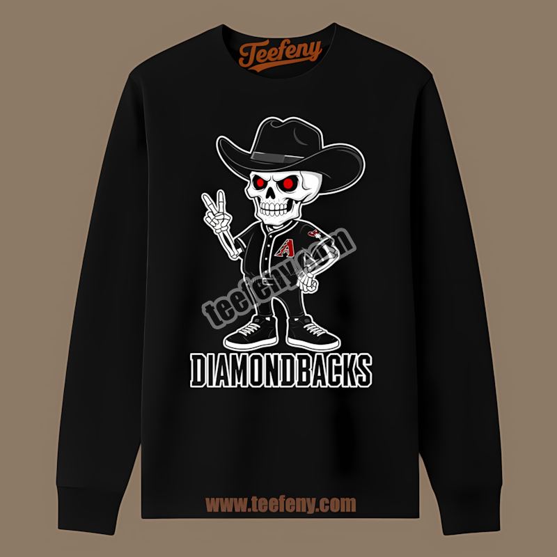 Skeleton Cowboy Arizona Diamondbacks Retro Long Sleeve Skeleton Cowboy Arizona Diamondbacks Retro Long Sleeve