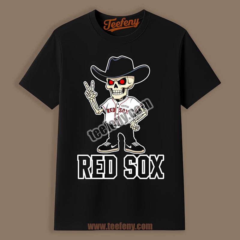 Skeleton Cowboy Boston Red Sox Summer Shirt