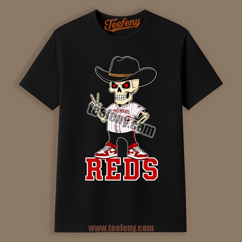Skeleton Cowboy Cincinnati Reds Cool Shirt