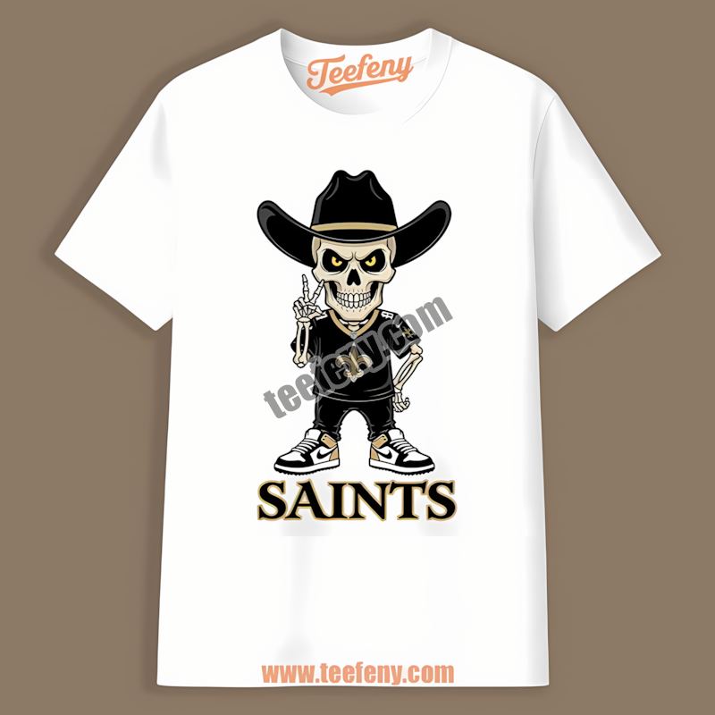 Skeleton Cowboy New Orleans Saints Vintage Shirt