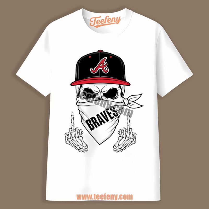 Skull Bandana Atlanta Braves Crewneck Shirt