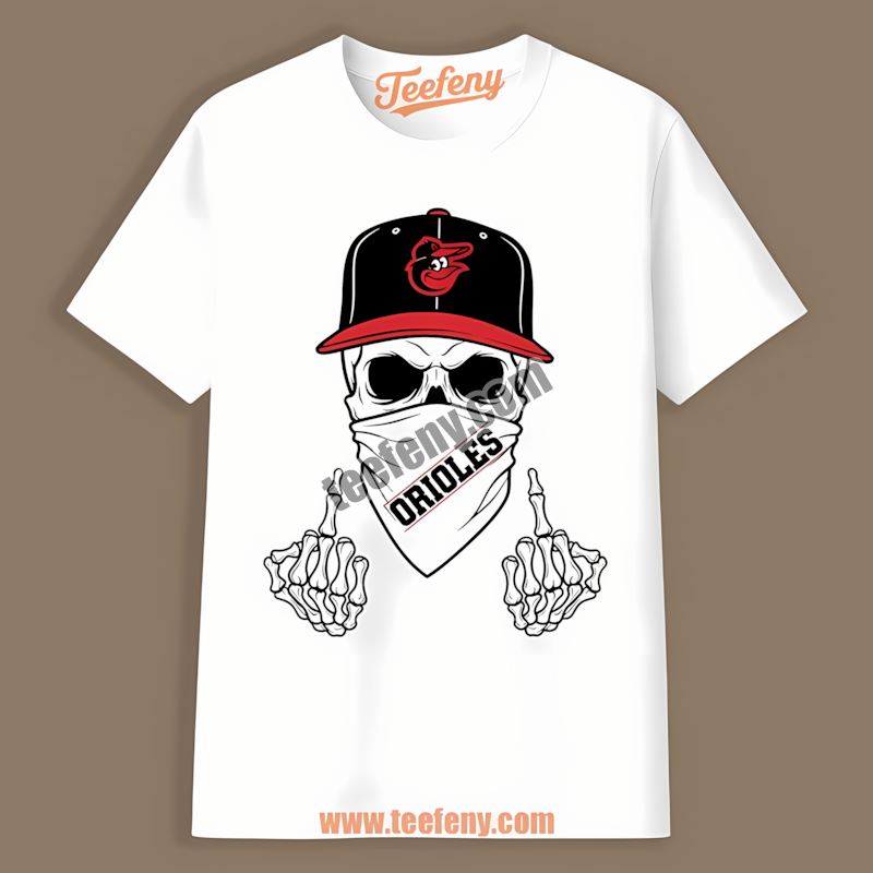 Skull Bandana Baltimore Orioles Shirt