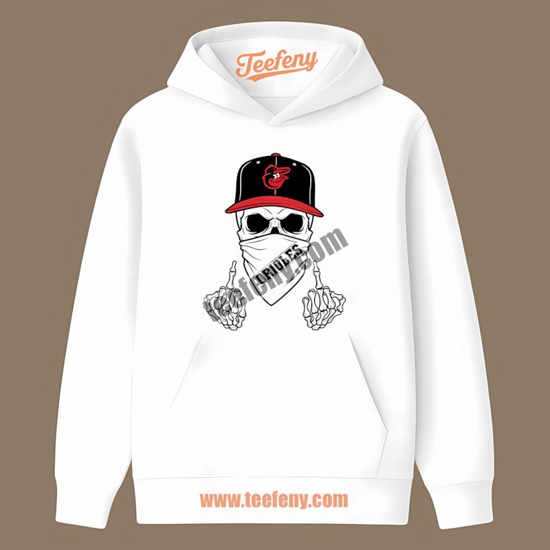 Skull Bandana Baltimore Orioles Hoodie Skull Bandana Baltimore Orioles Hoodie