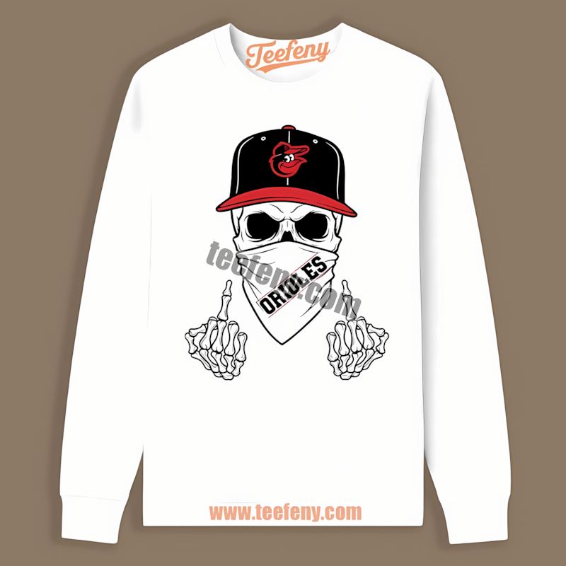 Skull Bandana Baltimore Orioles Long Sleeve Skull Bandana Baltimore Orioles Long Sleeve