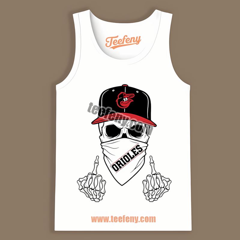 Skull Bandana Baltimore Orioles Tanktop Skull Bandana Baltimore Orioles Tanktop