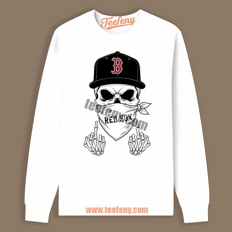 Skull Bandana Boston Red Sox Home Run Long Sleeve Skull Bandana Boston Red Sox Home Run Long Sleeve