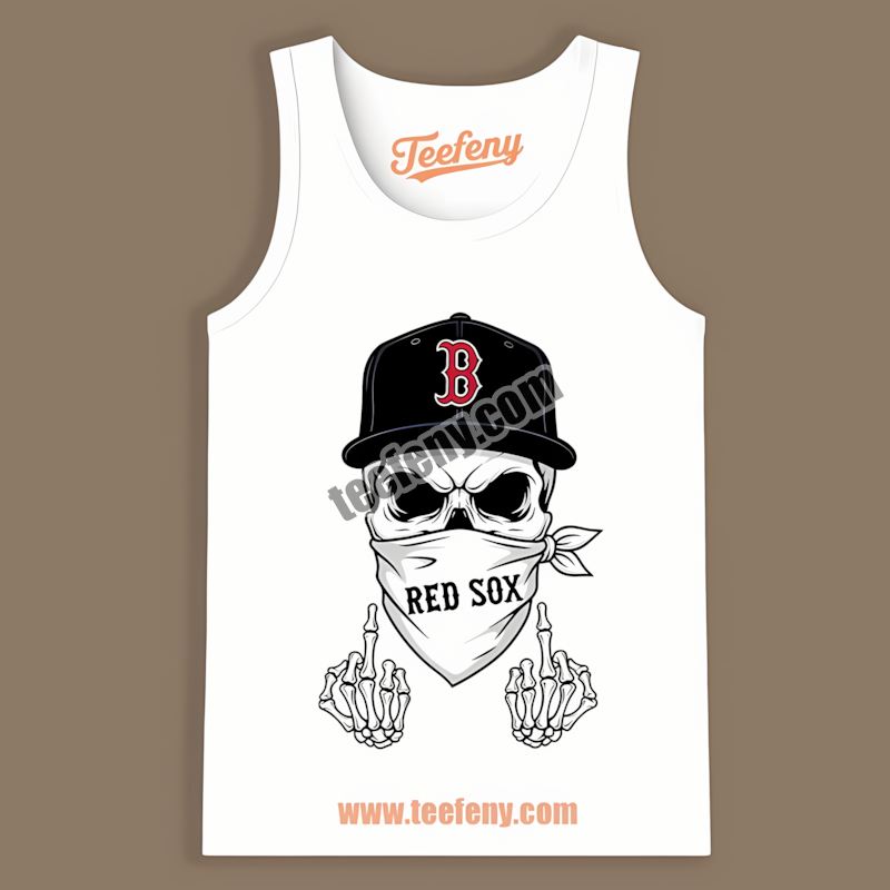 Skull Bandana Boston Red Sox Home Run Tanktop Skull Bandana Boston Red Sox Home Run Tanktop