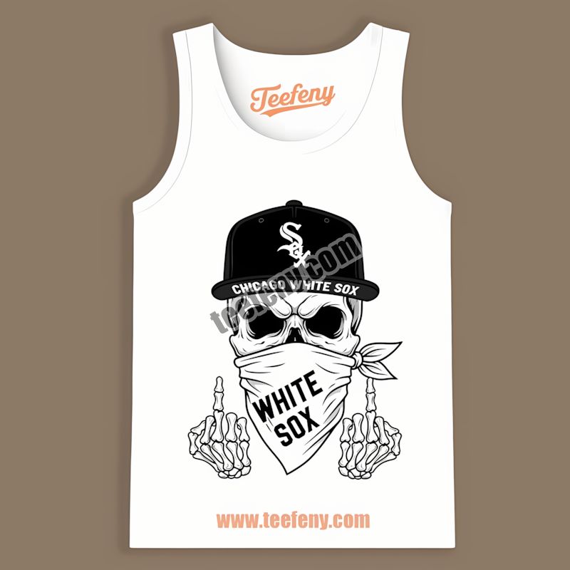 Skull Bandana Chicago White Sox Statement Tanktop Skull Bandana Chicago White Sox Statement Tanktop