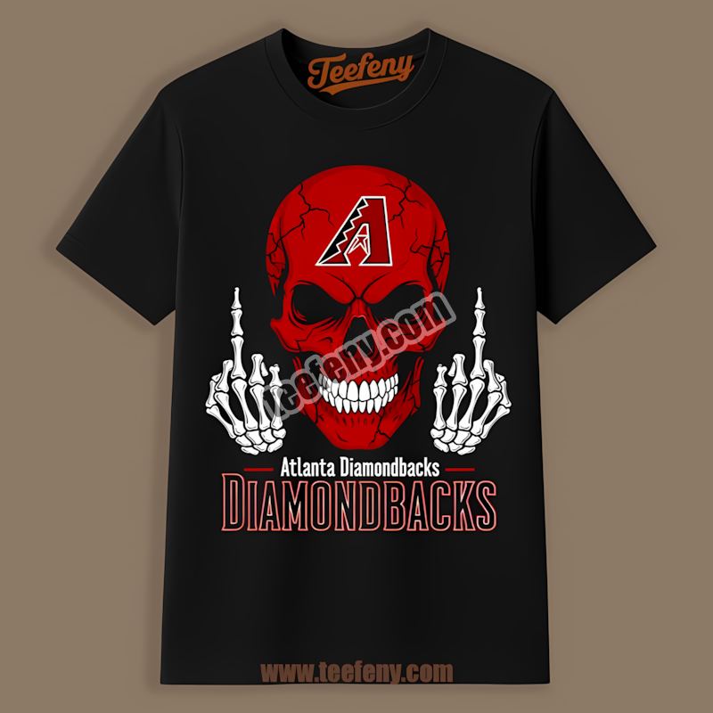 Skull Middle Finger Arizona Diamondbacks Unisex Shirt