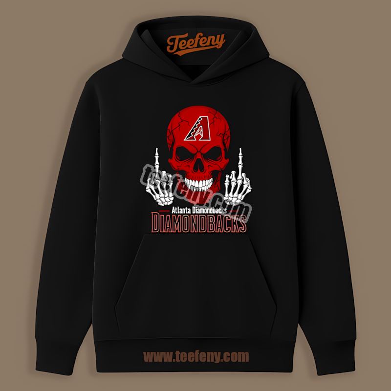 Skull Middle Finger Arizona Diamondbacks Unisex Hoodie Skull Middle Finger Arizona Diamondbacks Unisex Hoodie