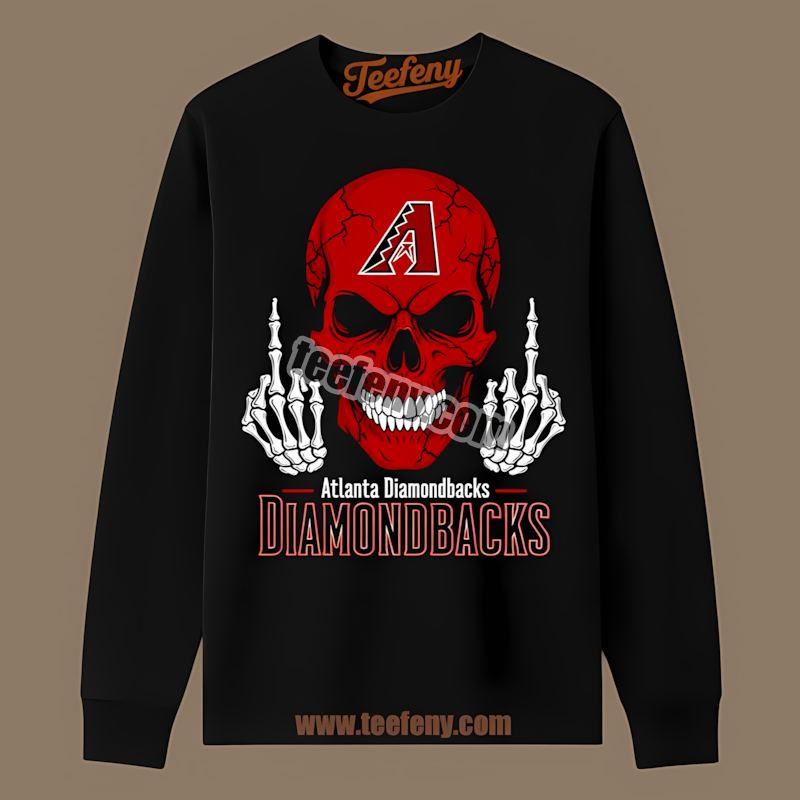 Skull Middle Finger Arizona Diamondbacks Unisex Long Sleeve Skull Middle Finger Arizona Diamondbacks Unisex Long Sleeve