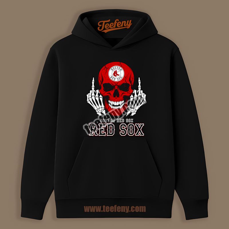 Skull Middle Finger Boston Red Sox World Series Hoodie Skull Middle Finger Boston Red Sox World Series Hoodie