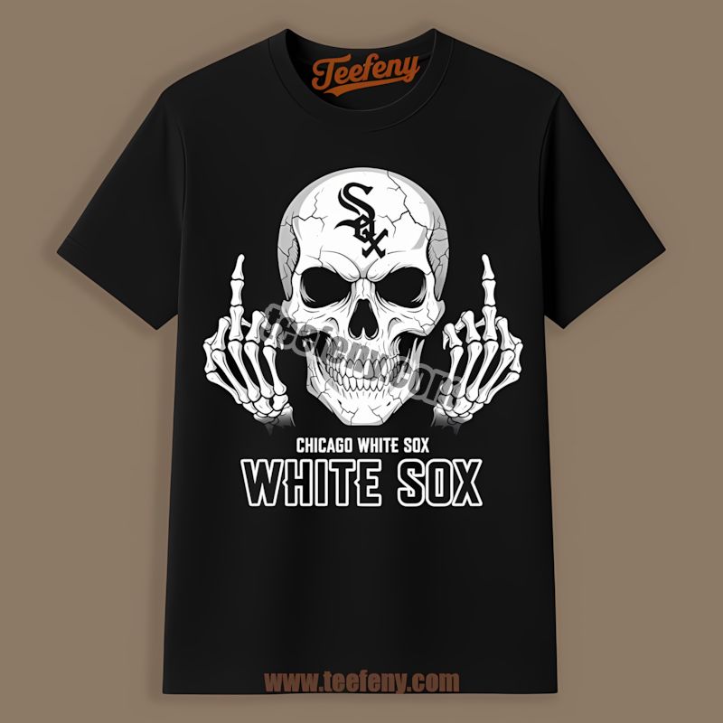 Skull Middle Finger Chicago White Sox Cool Shirt