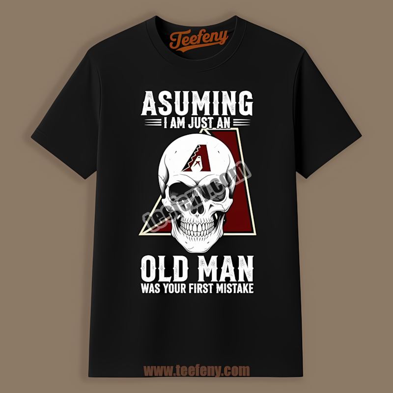 Skull Old Man Arizona Diamondbacks Adults Shirt