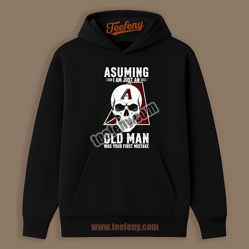 Skull Old Man Arizona Diamondbacks Adults Hoodie Skull Old Man Arizona Diamondbacks Adults Hoodie