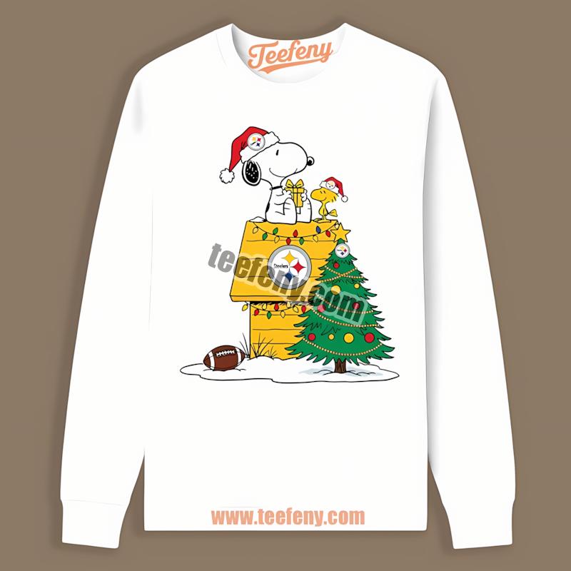 Snoopy And Woodstock Christmas Pittsburgh SLong Sleevelers Shirt Snoopy And Woodstock Christmas Pittsburgh SLong Sleevelers Shirt