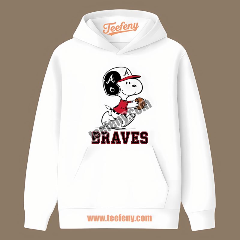 Snoopy Baseball Running Atlanta Braves Youth Hoodie Snoopy Baseball Running Atlanta Braves Youth Hoodie