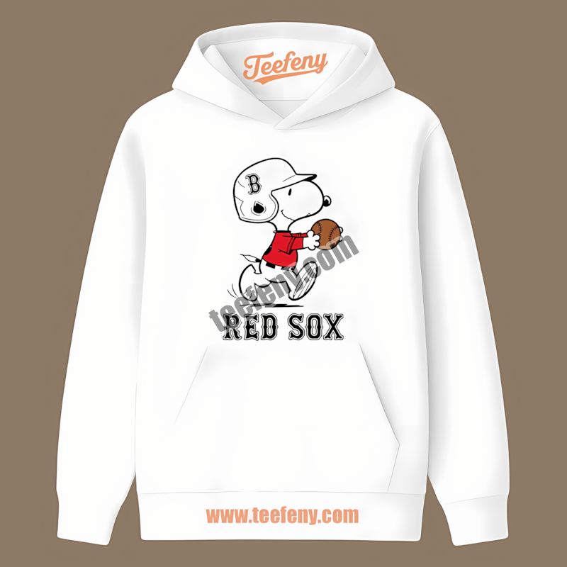Snoopy Baseball Running Boston Red Sox Youth Hoodie Snoopy Baseball Running Boston Red Sox Youth Hoodie