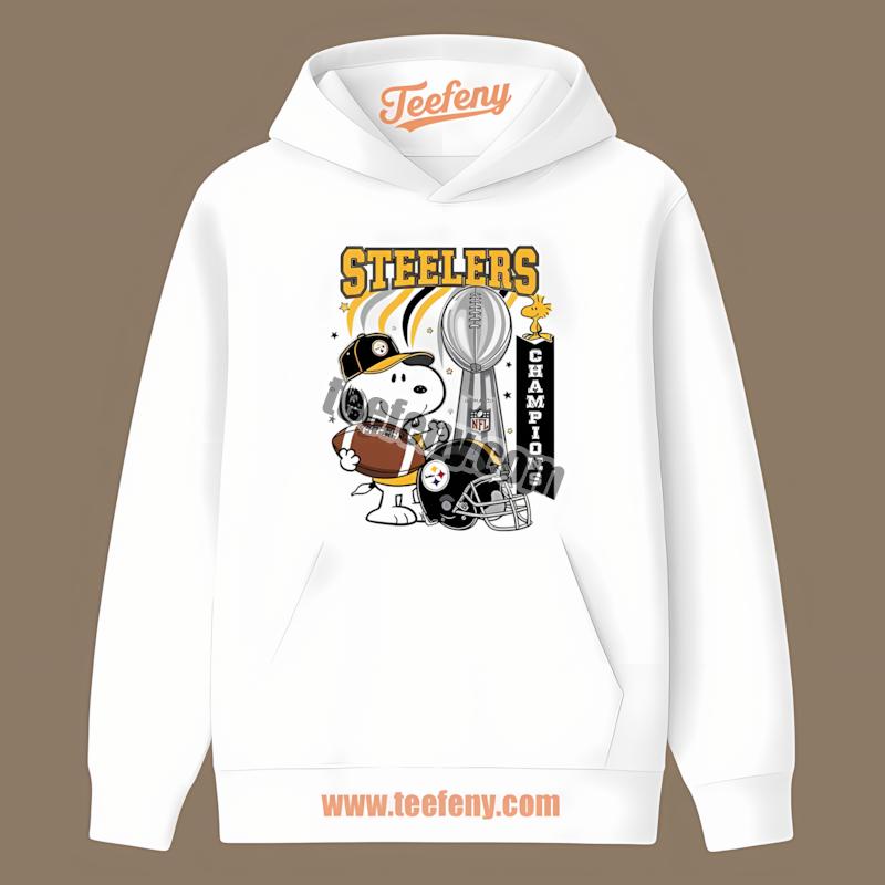 Snoopy Celebrates Pittsburgh SHoodielers Champions Shirt Snoopy Celebrates Pittsburgh SHoodielers Champions Shirt