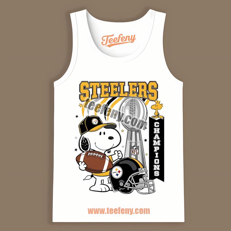 Snoopy Celebrates Pittsburgh STanktoplers Champions Shirt Snoopy Celebrates Pittsburgh STanktoplers Champions Shirt