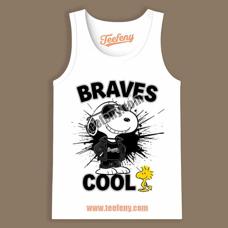 Snoopy Cool Atlanta Braves Summer Tanktop Snoopy Cool Atlanta Braves Summer Tanktop