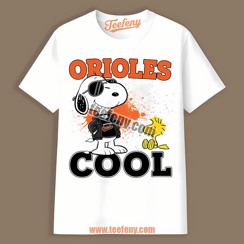 Snoopy Cool Baltimore Orioles Slim Fit Shirt