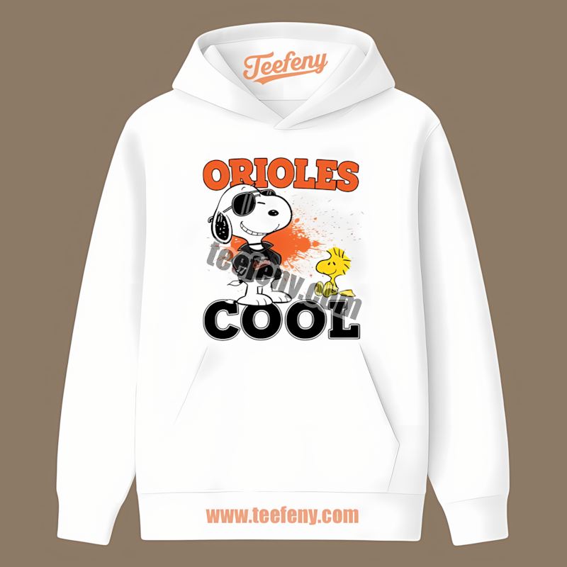 Snoopy Cool Baltimore Orioles Slim Fit Hoodie Snoopy Cool Baltimore Orioles Slim Fit Hoodie